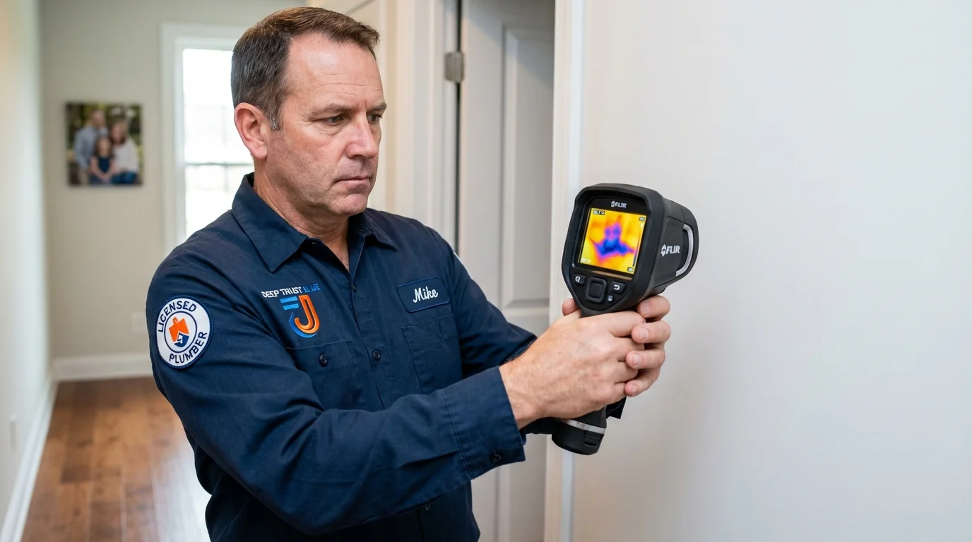 Thermal imaging leak detection by Johns Plumbing LLC in Jarrell