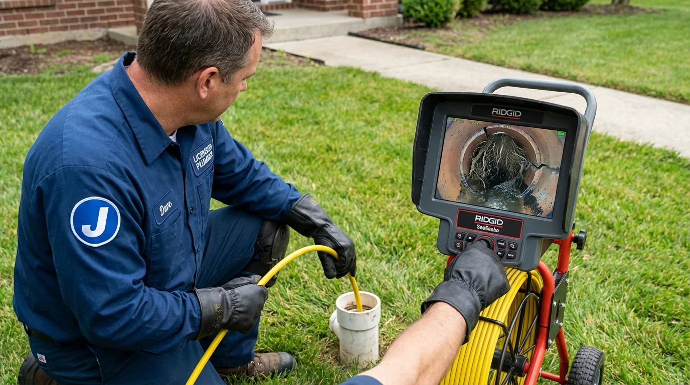 Sewer camera inspection being performed by Johns Plumbing LLC in Jarrell
